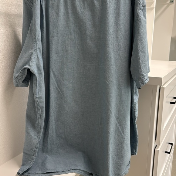 Carhartt Loose Fit Short Sleeve 100% Cotton Men’s 2XL Casual Work Shirt Lt Blue - Picture 8 of 14